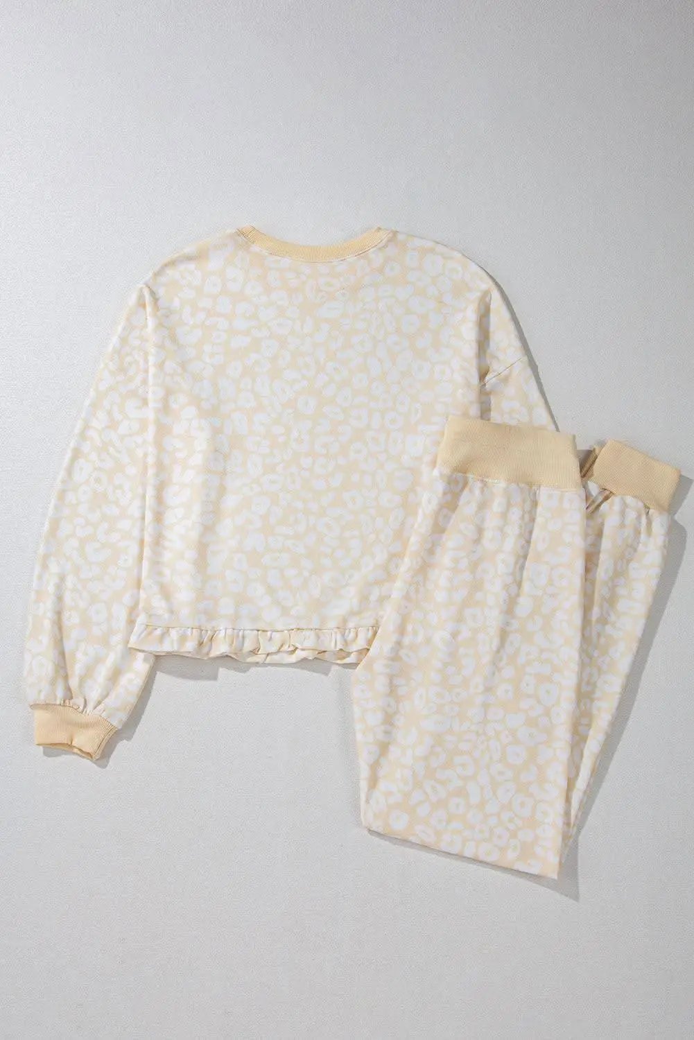 Cozy cheetah print loungewear set - Love Salve